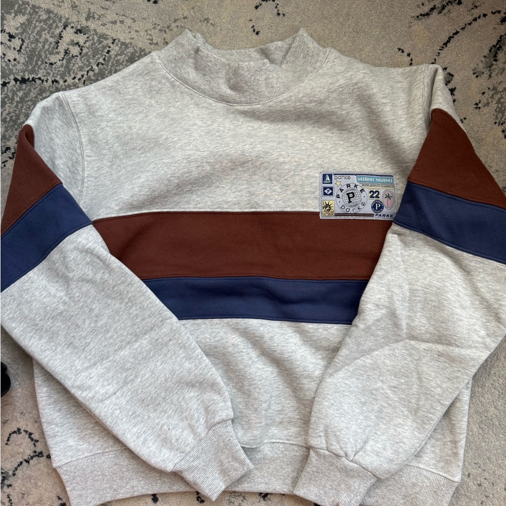Parke Vintage Striped Mockneck